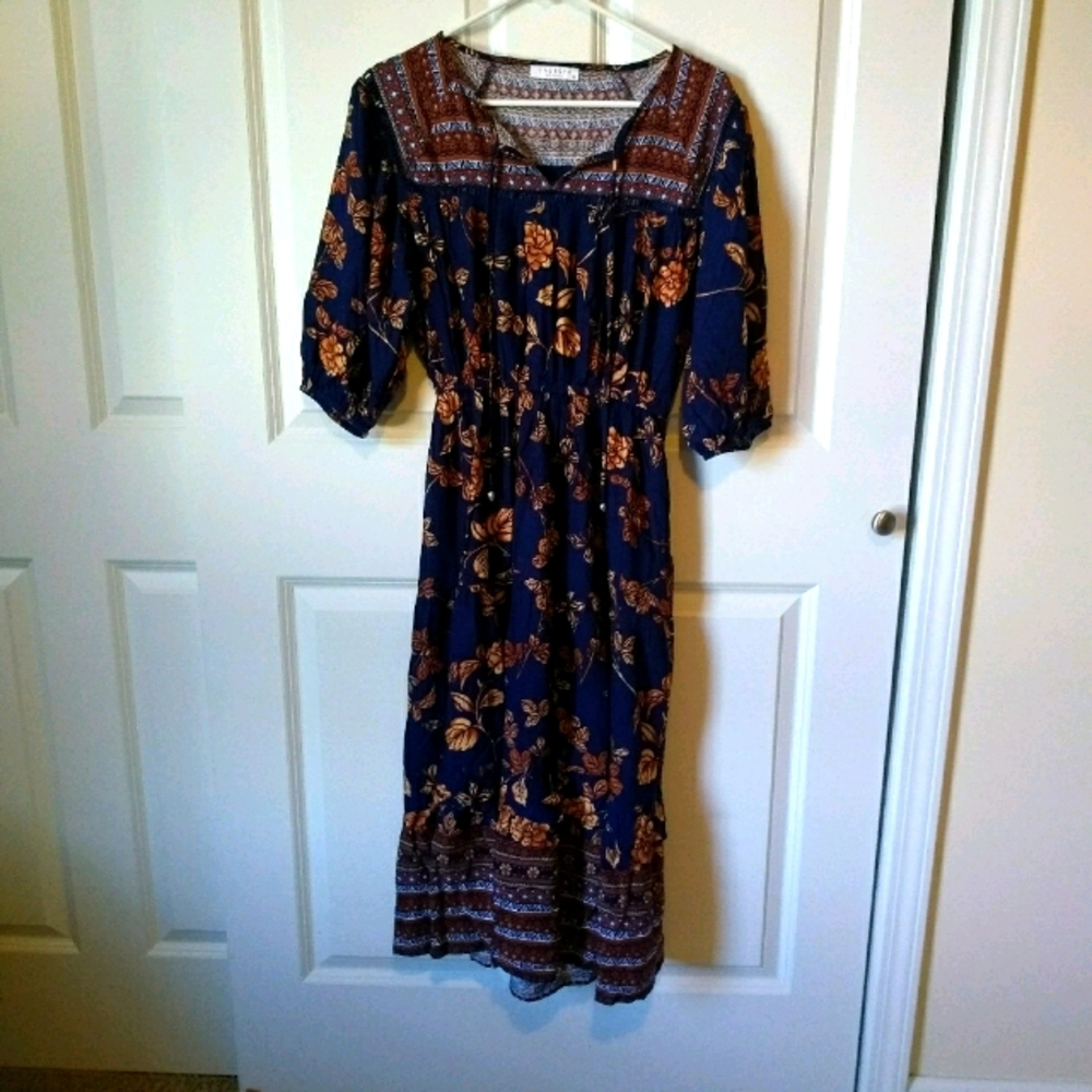 Boho floral maxi dress